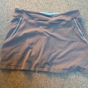 Danskin Stone Activewear skort Taupe/Mint edge movable fabric XL 17" long